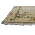 Traditional-Persian/Oriental Hand Knotted Wool / Silk (Silkette) Beige 3' x 9' Rug