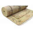 Traditional-Persian/Oriental Hand Knotted Wool / Silk (Silkette) Beige 3' x 13' Rug