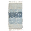 Shag Hand Knotted Wool Blue 3' x 5' Rug