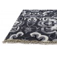 Modern Hand Knotted Pet Yarn Charcoal 4' x 8' Rug