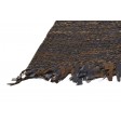 Modern Hand Woven Leather Cowhide Brown 2' x 3' Rug