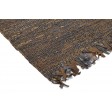 Modern Hand Woven Leather Cowhide Brown 2' x 3' Rug