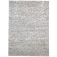 Modern Hand Knotted Wool / Silk (Silkette) Grey 4' x 6' Rug