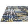 Modern Hand Knotted Wool Silk Blend Charcoal 8' x 10' Rug