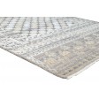 Transitional Hand Knotted Wool Silk Blend Charcoal 6' x 9' Rug