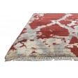 Modern Hand Knotted Wool / Silk Red 8' x 10' Rug