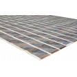 Modern Hand Woven Leather / Cotton Charcoal 8' x 10' Rug