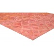 Modern Hand Woven Leather Cowhide Red 8' x 9' Rug