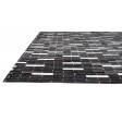 Modern Hand Woven Leather Charcoal 8' x 10' Rug