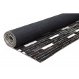 Modern Hand Woven Leather Charcoal 8' x 10' Rug