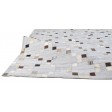 Modern Hand Woven Leather / Cotton Grey 6' x 9' Rug