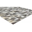 Modern Hand Woven Leather Charcoal 5' x 8' Rug