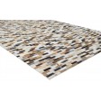 Modern Hand Woven Leather Brown 5' x 8' Rug