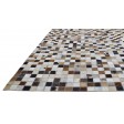 Modern Hand Woven Leather Brown 6' x 9' Rug