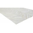 Modern Hand Woven Leather Ivory 5' x 8' Rug