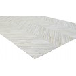 Modern Hand Woven Leather Ivory 5' x 8' Rug