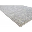Traditional-Persian/Oriental Hand Knotted Wool Silk Blend Grey 6' x 9' Rug