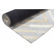 Modern Hand Woven Leather / Cotton Grey 2'6 x 9' Rug
