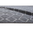 Modern Hand Knotted Wool / Silk (Silkette) Dark Grey 9' x 12' Rug