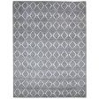 Modern Hand Knotted Wool / Silk (Silkette) Dark Grey 9' x 12' Rug