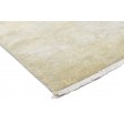 Traditional-Persian/Oriental Hand Knotted Wool Silk Blend Beige 3' x 3' Rug