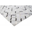 Modern Hand Woven Leather / Cotton Grey 9' x 12' Rug