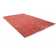Modern Hand Knotted Wool Red 4' x 6' Rug