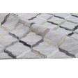 Modern Hand Woven Leather / Cotton Grey 2'6 x 9' Rug