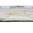Modern Hand Woven Leather / Cotton Beige 5' x 8' Rug
