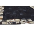 Modern Hand Woven Leather / Cotton Charcoal 5' x 7' Rug