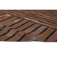 Modern Hand Woven Leather / Cotton Brown 5' x 8' Rug