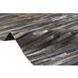 Modern Hand Woven Leather Charcoal 5' x 7' Rug