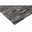Modern Hand Woven Leather Charcoal 5' x 7' Rug