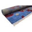 Modern Hand Knotted Wool Blue 9' x 12' Rug