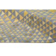 Hand Woven Triangles Yellow / Grey Jakarta JAK5001 Leather / Viscose Rug
