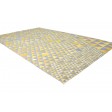 Hand Woven Triangles Yellow / Grey Jakarta JAK5001 Leather / Viscose Rug