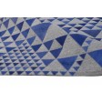 Hand Woven Triangles Navy / Grey Jakarta JAK5001 Leather / Viscose Rug