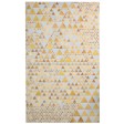 Hand Woven Triangles Gold / Grey Jakarta JAK5001 Leather / Viscose Rug