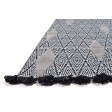 Modern Jacquard Loom Pet Yarn Charcoal 5' x 7' Rug