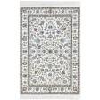 Traditional-Persian/Oriental Hand Knotted Wool Off-White 4' x 6' Rug