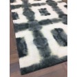 Handmade Woolen Shibori Grey / Cyan Area Rug t-004 5x8