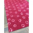 Handmade Woolen Shibori Pink Area Rug t-005 5x8