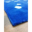 Handmade Woolen Shibori Blue Area Rug t-337 5x8