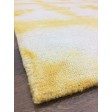 Handmade Woolen Shibori Yellow Area Rug t-374 5x8