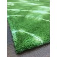 Handmade Woolen Shibori Green Area Rug t-432 5x8