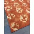 Handmade Woolen Shibori Orange  Area Rug t-533 5x8