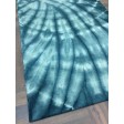 Handmade Woolen Shibori Cyan Area Rug t-540 5x8