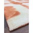 Handmade Woolen Shibori Orange Area Rug t-648 5x8