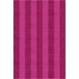 Handmade Magenta Pink VSAL01AK02 Stripe Rugs 6'X9'