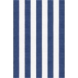 Handmade Navy Blue White VSBD08AH12 Stripe Rugs 8'X10'